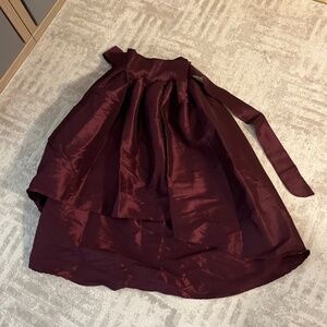 Burgundy a line skirt